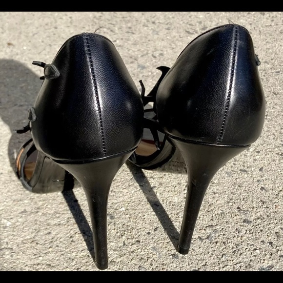 🎃HOST PICK🎃Balenciaga Gothic Black Vine Pumps. Size 8.0. Black Leather. - Picture 5 of 14